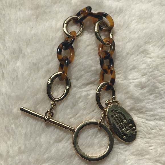 Lauren Ralph Lauren Tortoise Link Toggle Bracelet - Picture 5 of 6